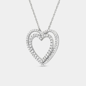 Gilded 1/2 Carat Lab-Grown Diamond Petite Heart-Shaped Necklace