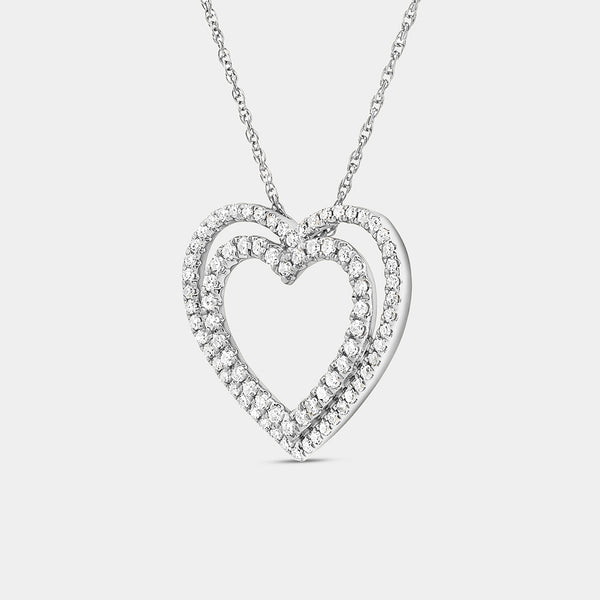 Gilded 1/2 Carat Lab-Grown Diamond Petite Heart-Shaped Necklace