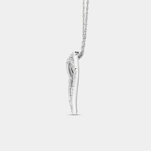Gilded 1/2 Carat Lab-Grown Diamond Double-Frame Looped / Layered Heart-Shaped Pendant