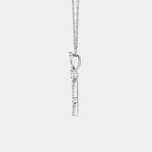 Gilded 1/4 Carat Lab-Grown Diamond Vintage-Style Cross Pendant