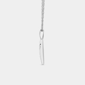 Gilded 1/4 Carat Lab-Grown Diamond Lace Heart-Shaped Pendant