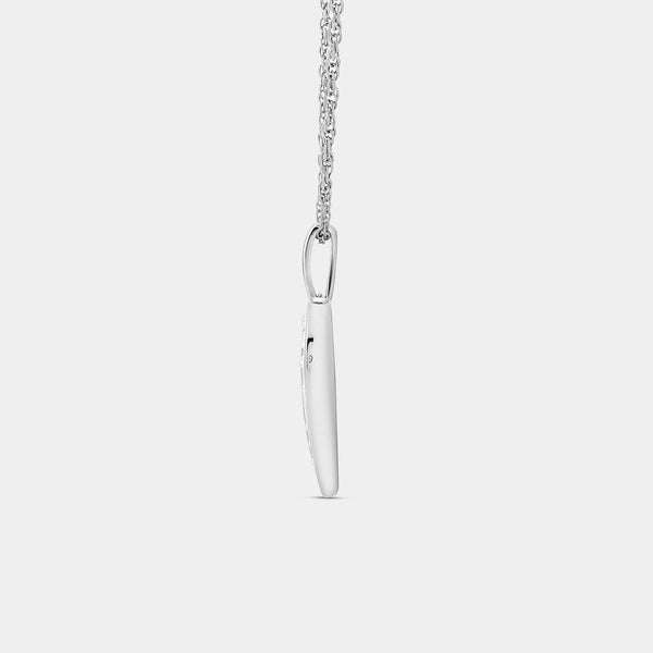 Gilded 1/4 Carat Lab-Grown Diamond Lace Heart-Shaped Pendant