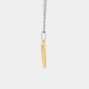 Gilded 1/4 Carat Lab-Grown Diamond Lace Heart-Shaped Pendant