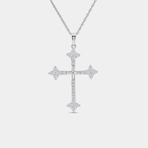 Gilded 1/2 Carat Lab-Grown Diamond Gothic-Style Cross Pendant