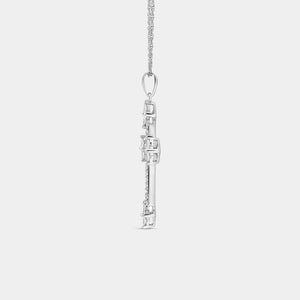 Gilded 1/2 Carat Lab-Grown Diamond Gothic-Style Cross Pendant