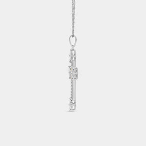 Gilded 1/2 Carat Lab-Grown Diamond Gothic-Style Cross Pendant