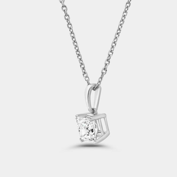 1 Carat Lab-Grown Diamond Princess-Cut Classic Solitaire Pendant — GILDED New York