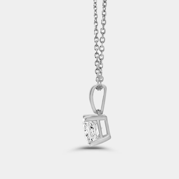 1 Carat Lab-Grown Diamond Princess-Cut Classic Solitaire Pendant — GILDED New York