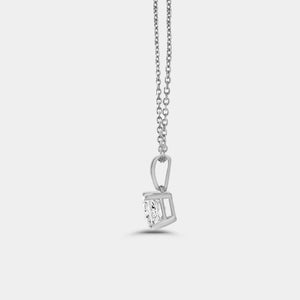 Gilded 1 Carat Lab-Grown Diamond Princess-Cut Classic Solitaire Pendant