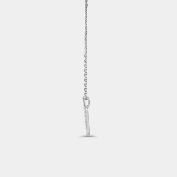 Gilded 1/4 Carat Lab-Grown Diamond Channel-Set Cross Pendant with Rounded Edges