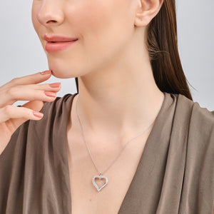 Gilded 1/4 Carat Lab-Grown Diamond Shadowed Heart-Shaped Pendant