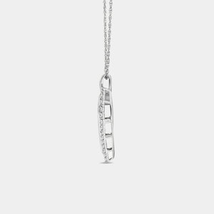 Gilded 1/4 Carat Lab-Grown Diamond Shadowed Heart-Shaped Pendant