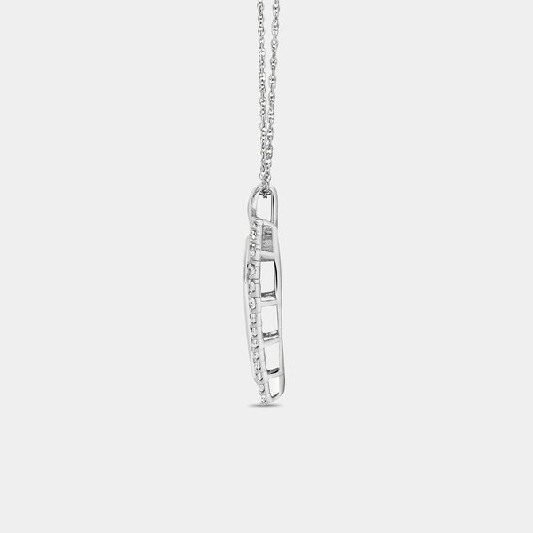 Gilded 1/4 Carat Lab-Grown Diamond Shadowed Heart-Shaped Pendant