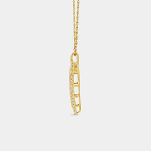 Gilded 1/4 Carat Lab-Grown Diamond Shadowed Heart-Shaped Pendant