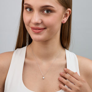 Gilded 1/2 Carat Lab-Grown Diamond Emerald-Cut Hidden Halo Solitaire Plus Pendant