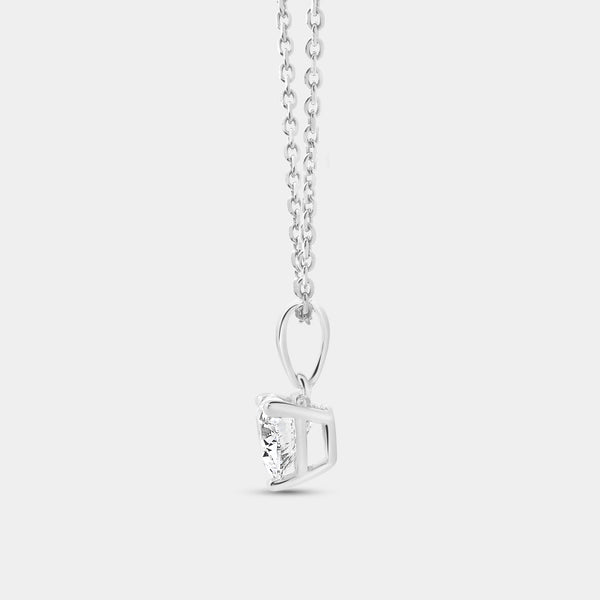 1 Carat Lab-Grown Diamond Heart-Shaped Classic Solitaire Pendant — GILDED New York