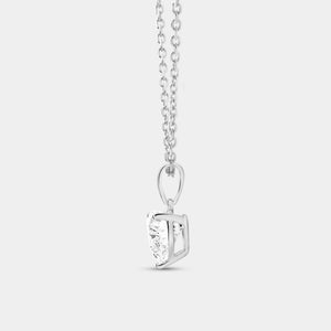 Gilded 2 Carat Lab-Grown Diamond Heart-Shaped Classic Solitaire Pendant