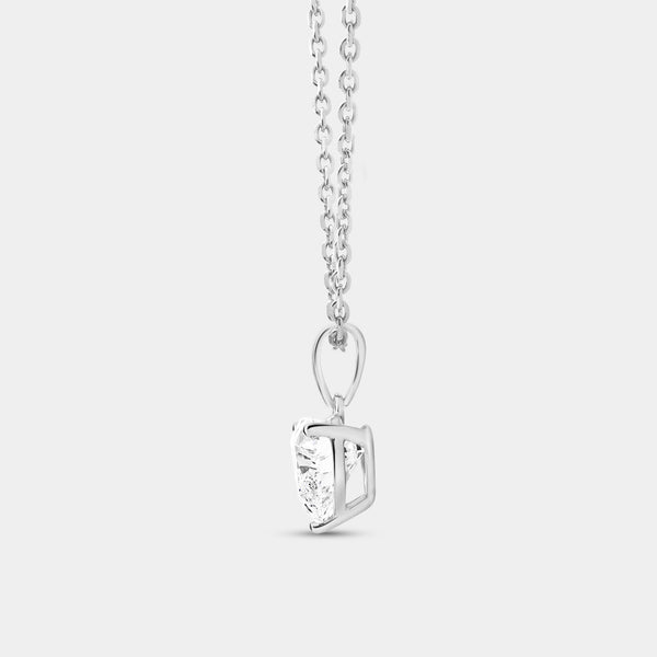 2 Carat Lab-Grown Diamond Heart-Shaped Classic Solitaire Pendant — GILDED New York