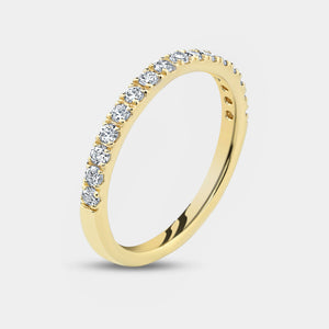 Gilded 1 and 3/4 Carat Lab-Grown Diamond Engagement Ring Set with a Round-Shaped Center and a Cushion Halo