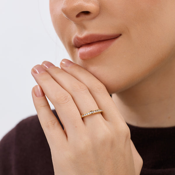 1/4 Carat Lab-Grown Diamond Channel-Set Classic Band — GILDED New York