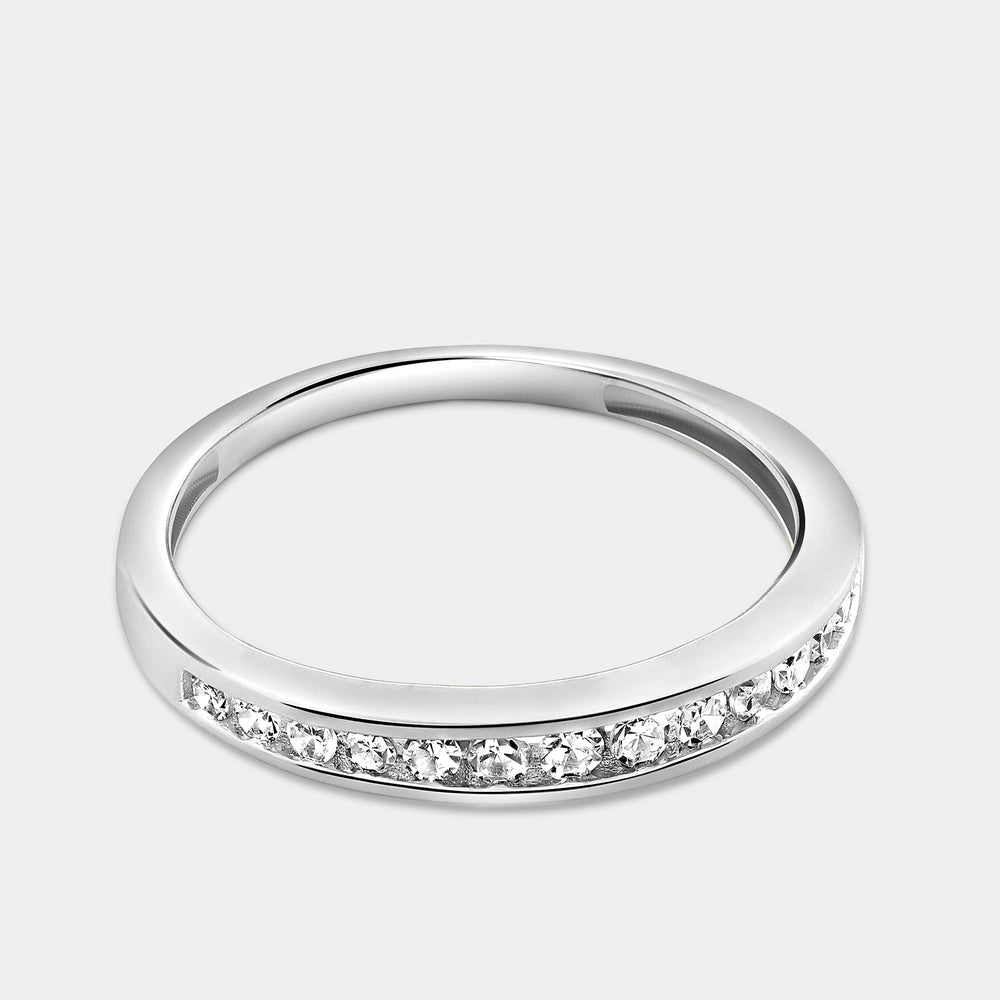 Gilded 1/4 Carat Lab-Grown Diamond Channel-Set Classic Band