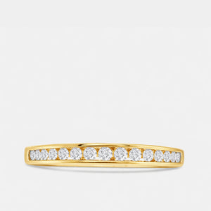 Gilded 1/4 Carat Lab-Grown Diamond Channel-Set Classic Band