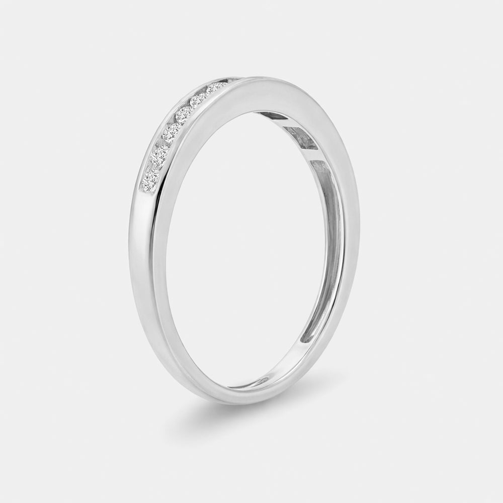 Gilded 1/4 Carat Lab-Grown Diamond Channel-Set Classic Band
