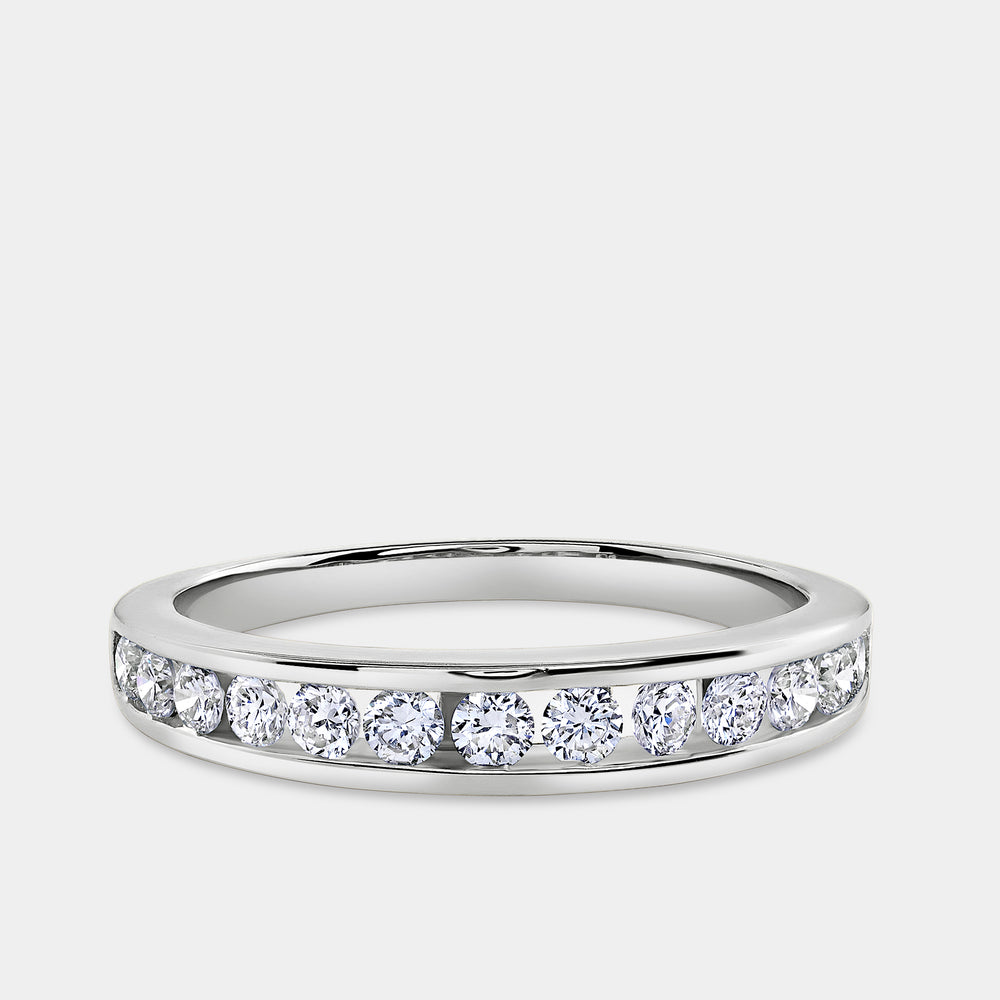 Gilded 1/2 Carat Lab-Grown Diamond Channel-Set Classic Band