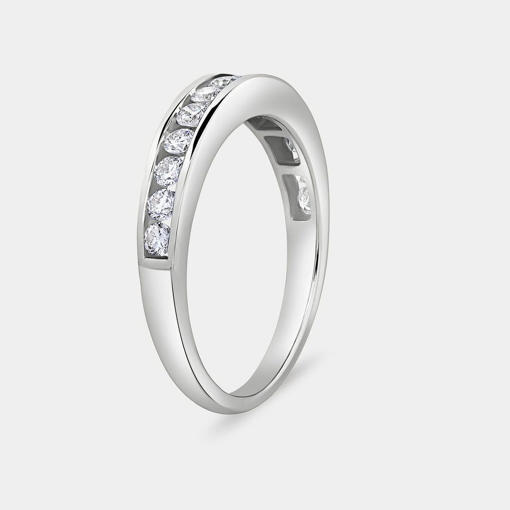 Gilded 1/2 Carat Lab-Grown Diamond Channel-Set Classic Band