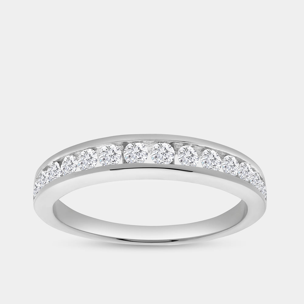 Gilded 1/2 Carat Lab-Grown Diamond Channel-Set Classic Band