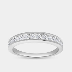 Gilded 1/2 Carat Lab-Grown Diamond Channel-Set Classic Band