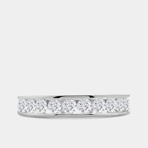 Gilded 1 Carat Lab-Grown Diamond Channel-Set Classic Band
