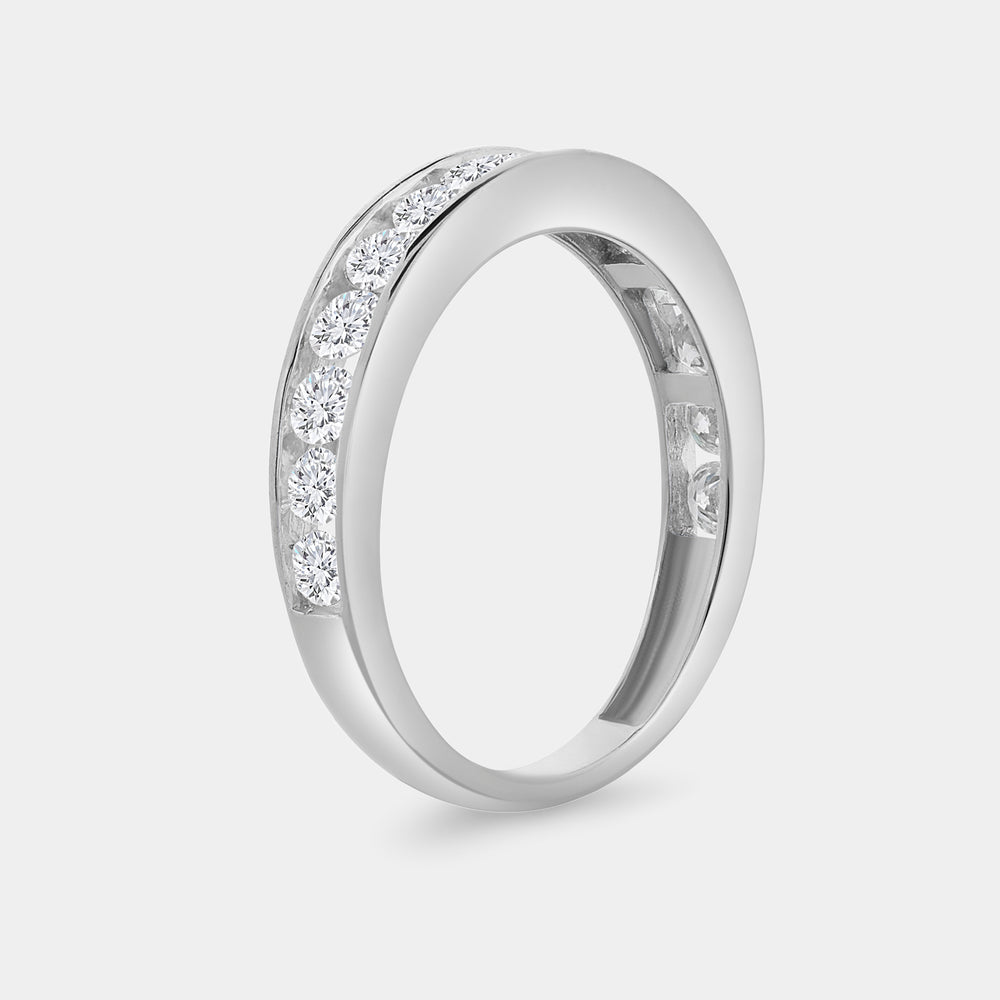 Gilded 1 Carat Lab-Grown Diamond Channel-Set Classic Band