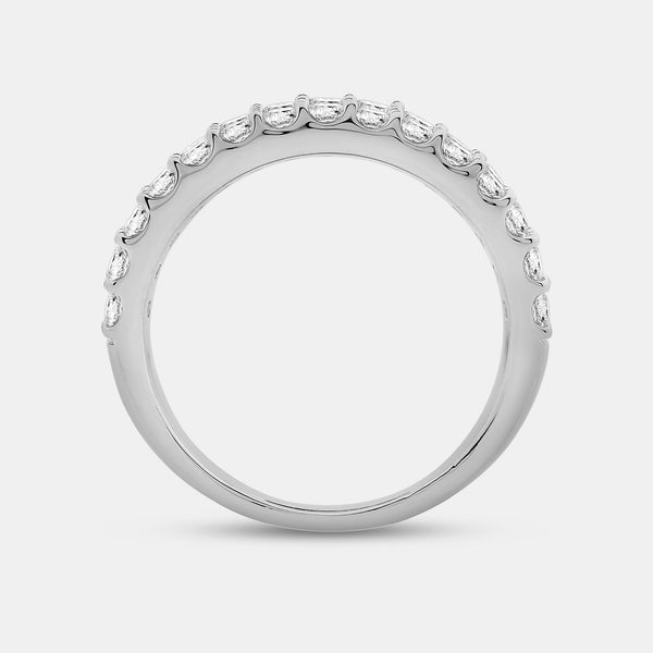 1 Carat Lab-Grown Diamond Two-Row Scallop-Set Anniversary Band — GILDED New York