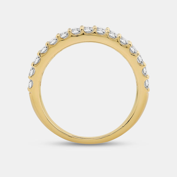 1 Carat Lab-Grown Diamond Two-Row Scallop-Set Anniversary Band — GILDED New York