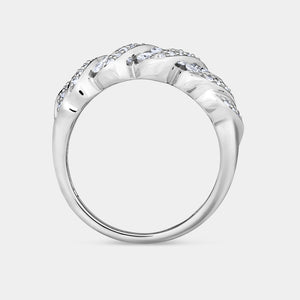 Gilded 1/2 Carat Lab-Grown Diamond Wave Channel Anniversary Band