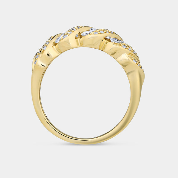 1/2 Carat Lab-Grown Diamond Wave Channel Anniversary Band — GILDED New York