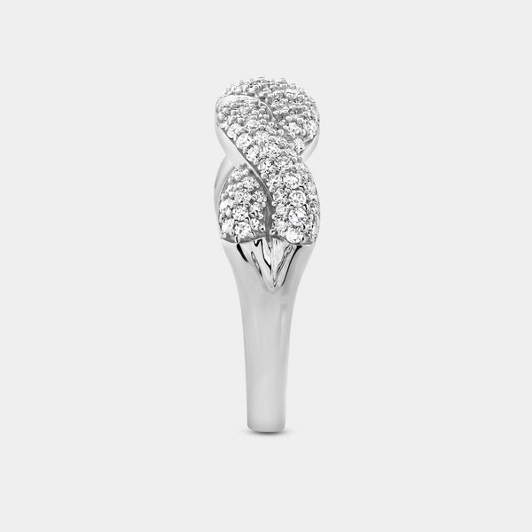 1/2 Carat Lab-Grown Diamond Pavé Twist Anniversary Band — GILDED New York