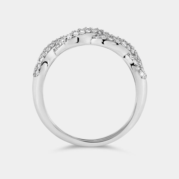Gilded 1/2 Carat Lab-Grown Diamond Pavé Twist Anniversary Band