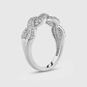 Gilded 1/2 Carat Lab-Grown Diamond Pavé Twist Anniversary Band