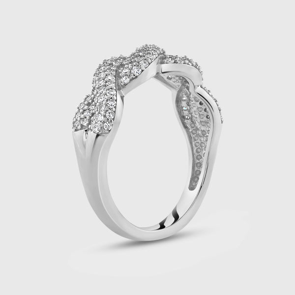1/2 Carat Lab-Grown Diamond Pavé Twist Anniversary Band — GILDED New York