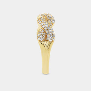 Gilded 1/2 Carat Lab-Grown Diamond Pavé Twist Anniversary Band