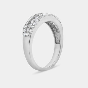 Gilded 3/4 Carat Lab-Grown Diamond One Row Combination of Channel and Prong-Set Anniversary Band