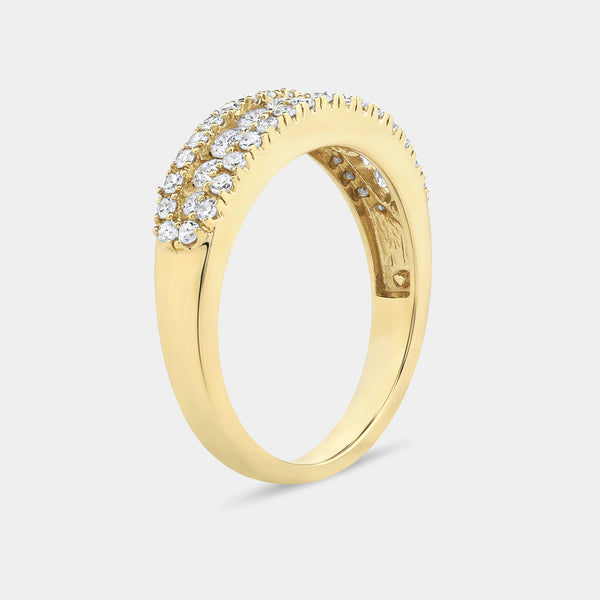3/4 Carat Lab-Grown Diamond One Row Combination of Channel and Prong-Set Anniversary Band — GILDED New York
