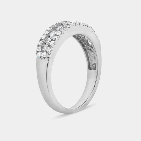 3/4 Carat Lab-Grown Diamond One Row Combination of Channel and Prong-Set Anniversary Band — GILDED New York