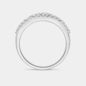 Gilded 3/4 Carat Lab-Grown Diamond One Row Combination of Channel and Prong-Set Anniversary Band