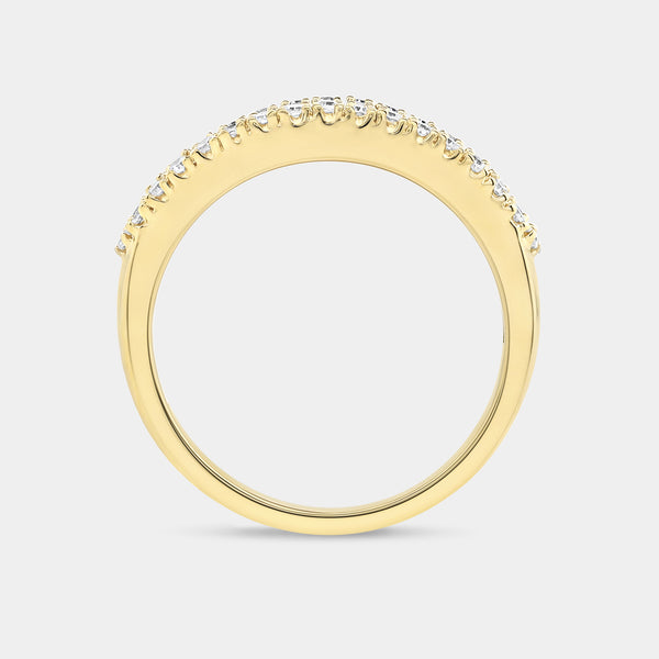 3/4 Carat Lab-Grown Diamond One Row Combination of Channel and Prong-Set Anniversary Band — GILDED New York