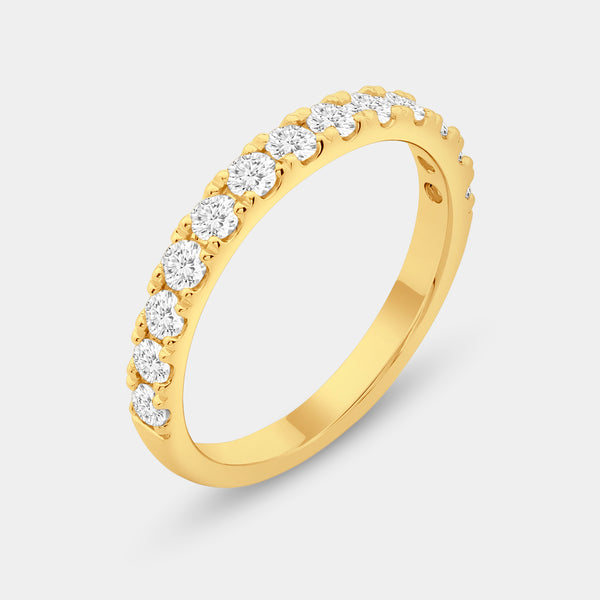 3 and 1/2 Carat Lab-Grown Diamond Engagement Ring Set with a Round-Shaped Center and a Cushion Halo — GILDED New York