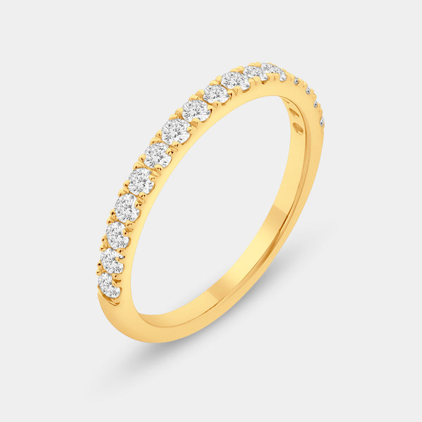 2 Carat Lab-Grown Diamond Princess-Cut Halo Bridal Ring Set — GILDED New York