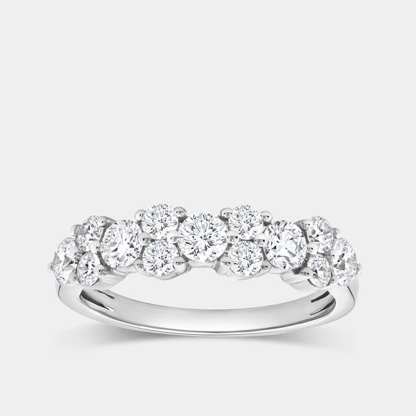 1 Carat Lab-Grown Diamond Round-Shaped Multi-Stone Wedding Band — GILDED New York